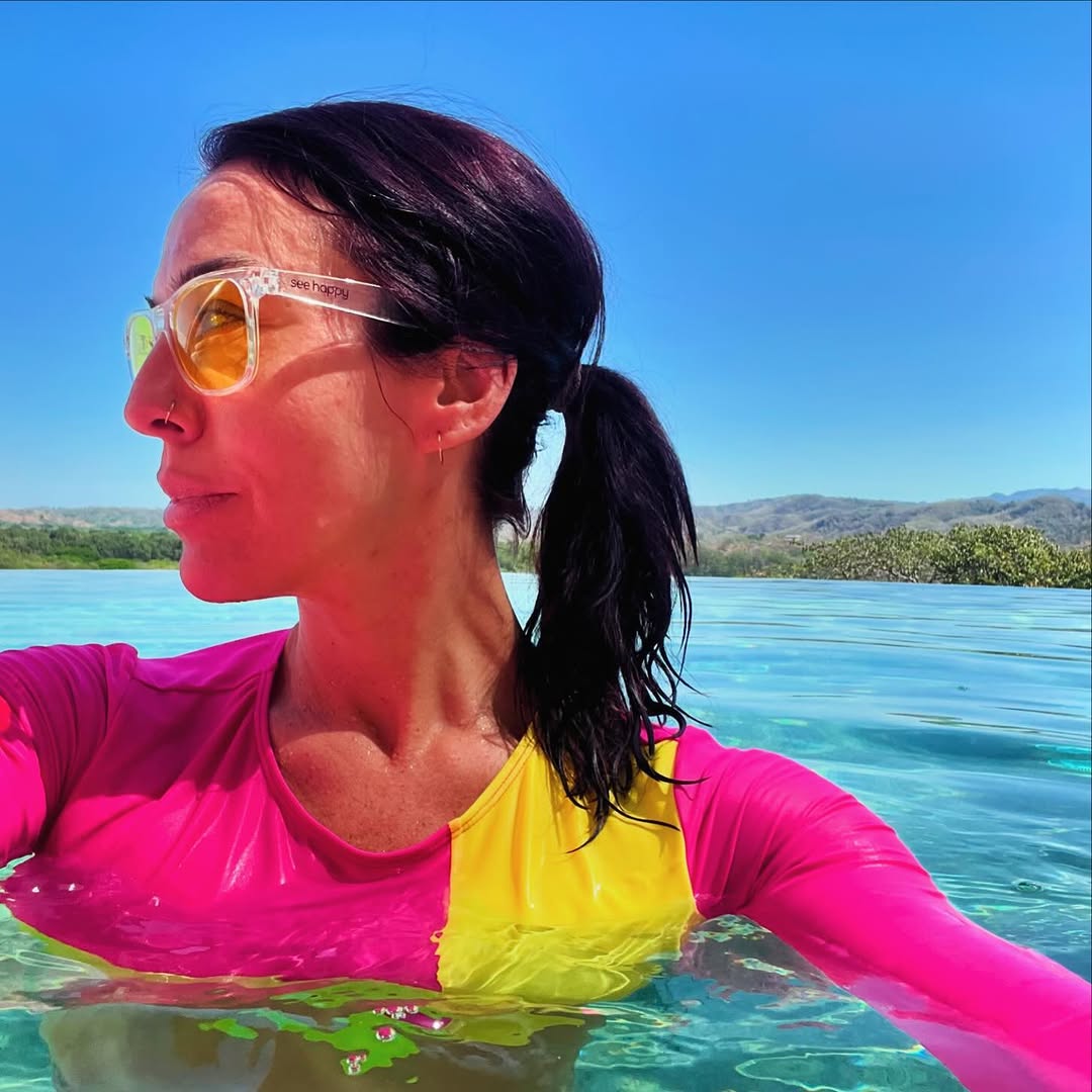 See Happy Glasses warm-toned lenses in crimson, rose, and yellow to foster connection and social energy