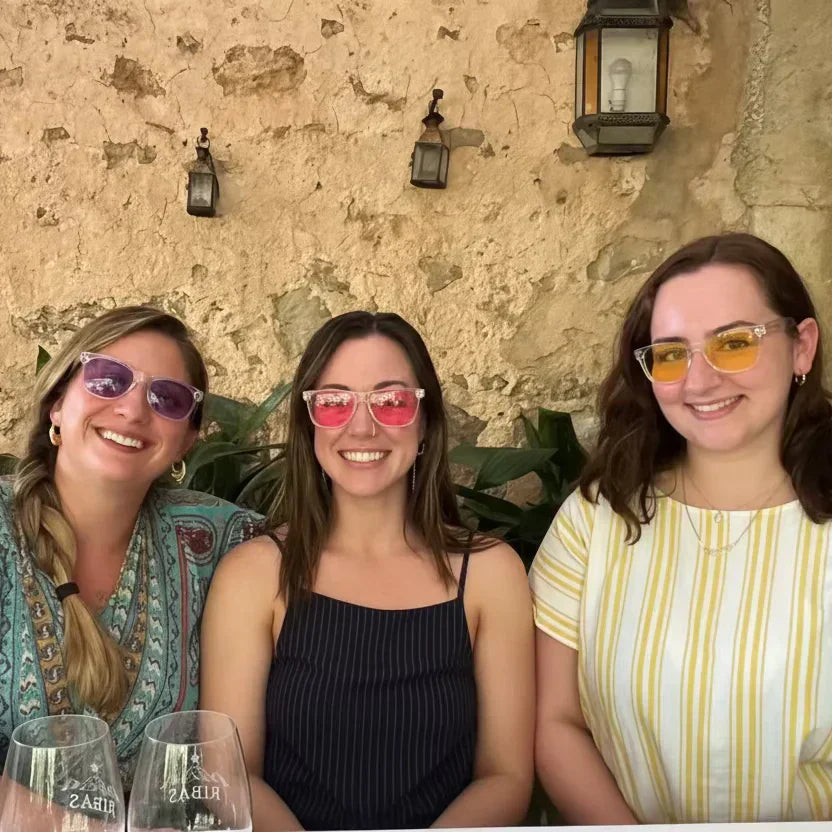 See Happy Glasses rose tinted lenses for confidence, connection, and intentional color dressing
